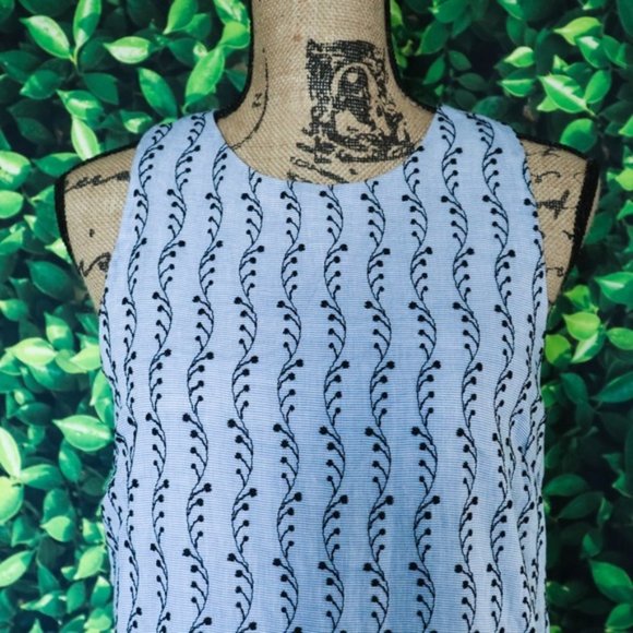 Waverly Grey Selena Dress Embroidered Floral Boho Blue Size Small - Picture 6 of 9